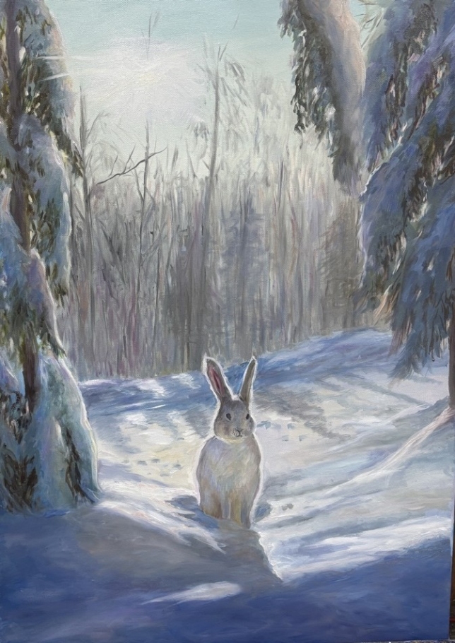 Painting for sale online - Hare morning