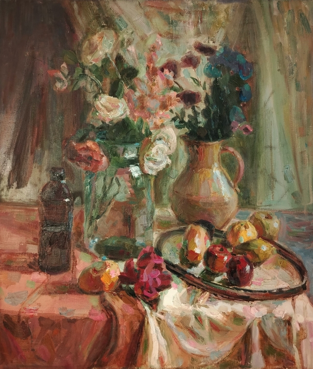 Painting for sale online - Still life with fruits and flowers