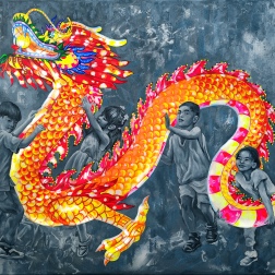 Painting for sale online - Chinese lanterns Dragon