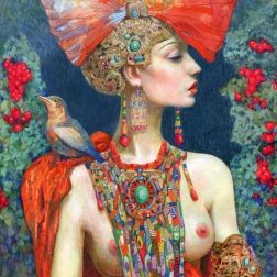 Painting for sale online - In the Karakatuk Gardens