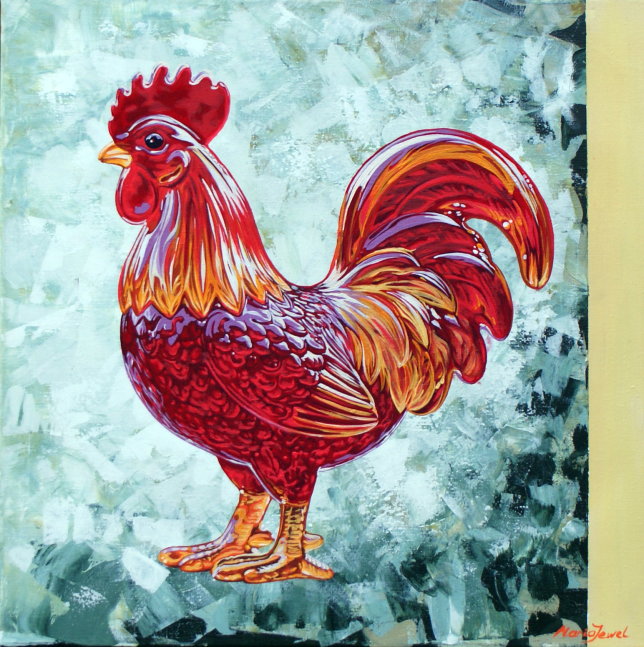 Painting for sale online - The lollipop cockerel