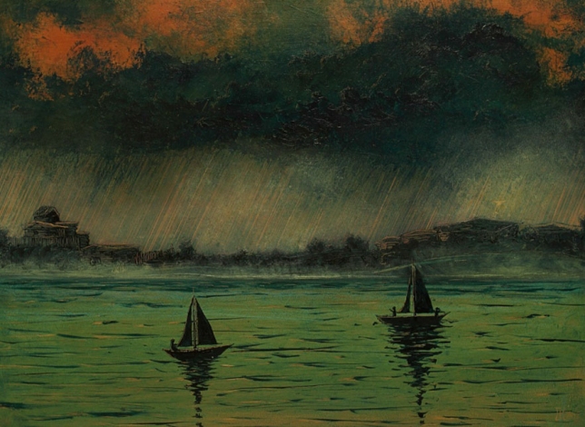 Painting for sale online - Along the river