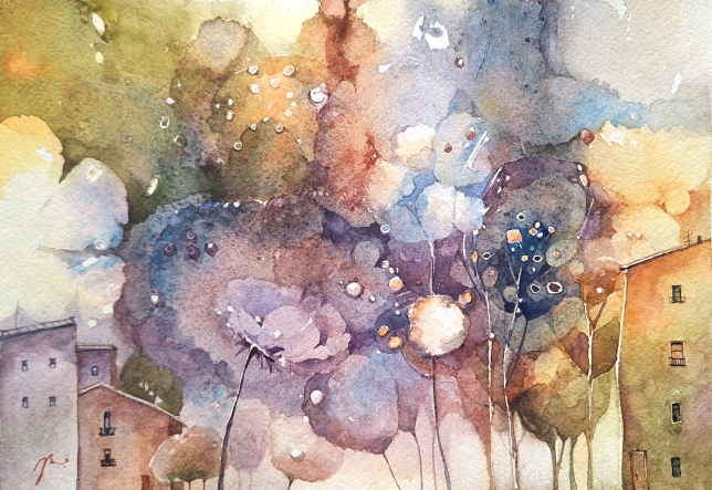 Painting for sale online - Flower Street