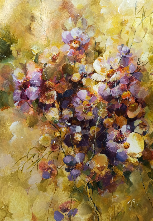 Painting for sale online - Abandoned flower garden