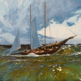 Painting for sale online - On the waves