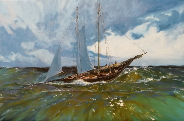 Painting for sale online - On the waves