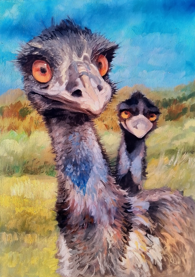 Painting for sale online - Agent 008 and his assistant