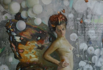 Painting for sale online - Dandelion butterfly