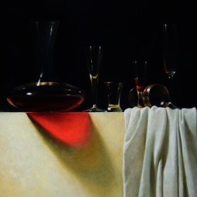 Painting for sale online - Bismarck Furioso with friends on a winter evening