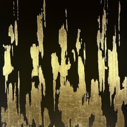 Painting for sale online - Stylish black abstraction with gold