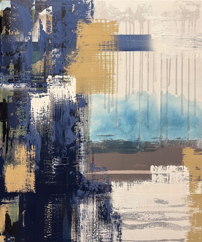Painting for sale online - Abstraction with blue and blue accents