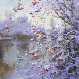 Painting for sale online - First Snow. Rowan.