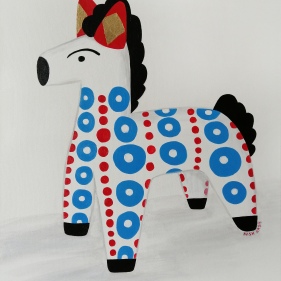 Painting for sale online - Dymkovo horse