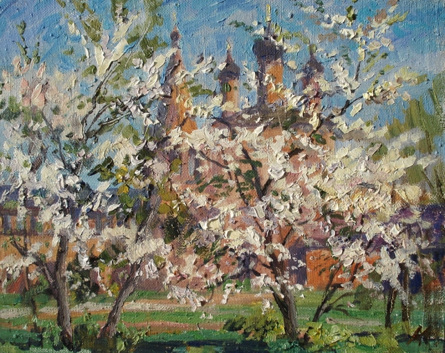 Painting for sale online - Cherry at Krutitsy Compound