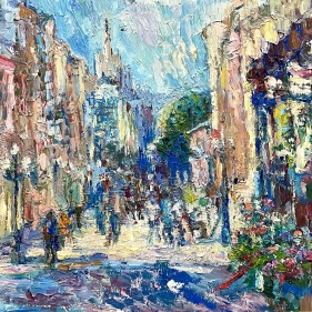 Painting for sale online - Arbat morning