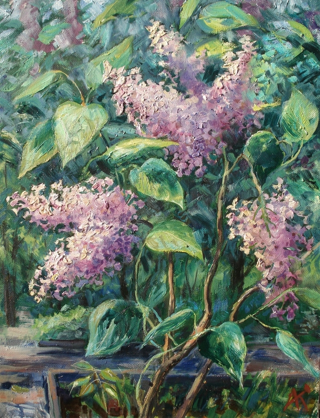 Painting for sale online - Lilacs in Pavlino