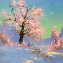 Painting for sale online - Evening. Frost.