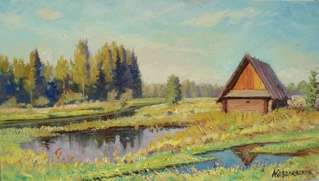 Painting for sale online - Fresh morning in the village