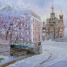 Painting for sale online - Winter St Petersburg