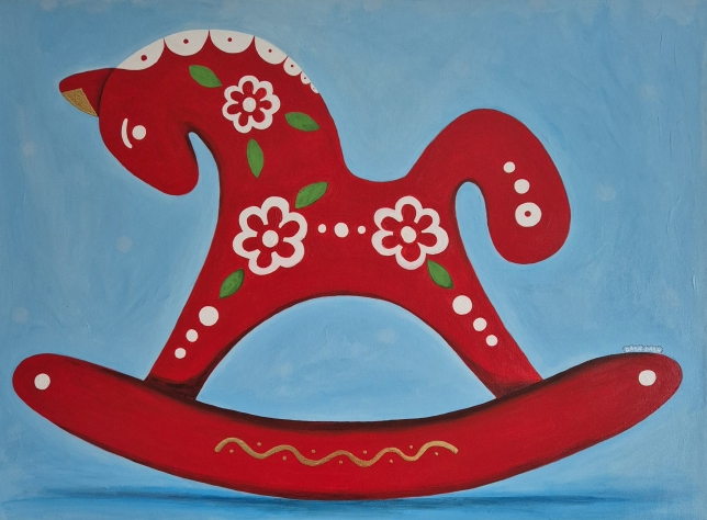 Painting for sale online - Rocking horse