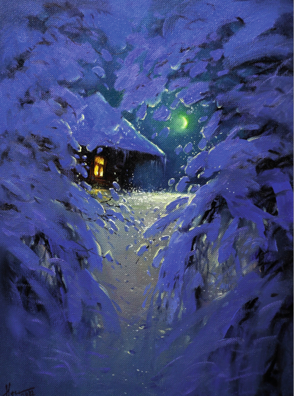 Painting for sale online - New Year's Eve.