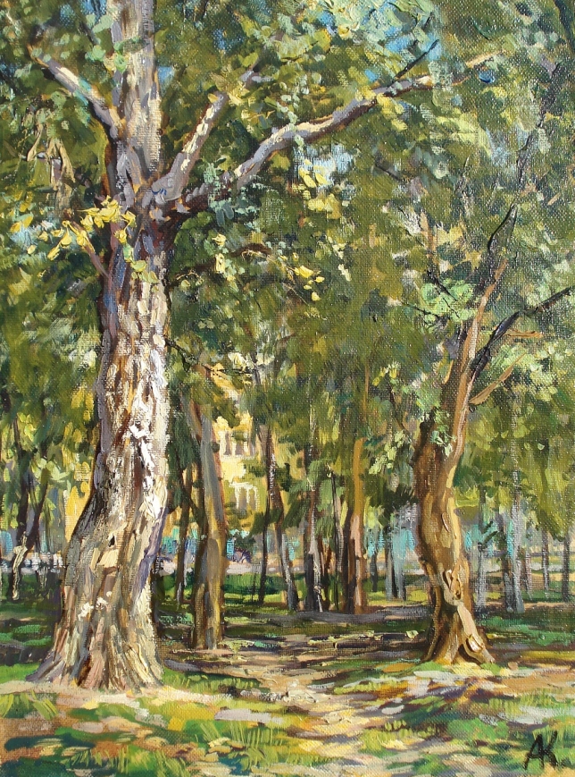 Painting for sale online - Trees in Pavlino