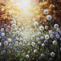 Painting for sale online - Dandelions