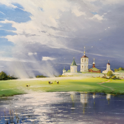 Painting for sale online - Nikolo-Peshnoshsky Monastery. After the rain.