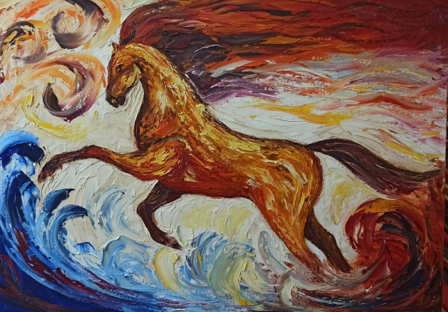 Painting for sale online - Fire horse