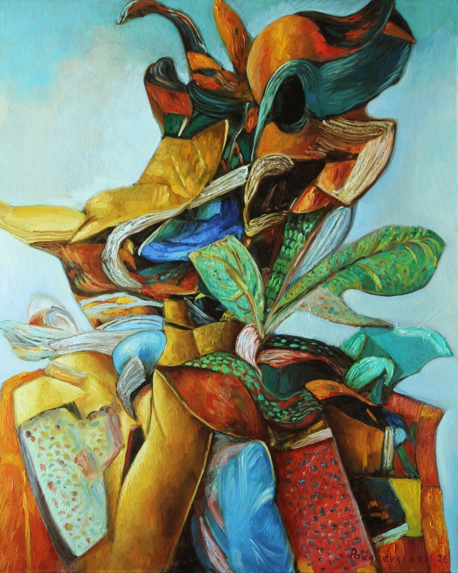 Painting for sale online - Yellow-green composition 2