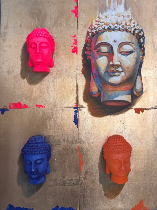 Painting for sale online - 4 faces of wisdom