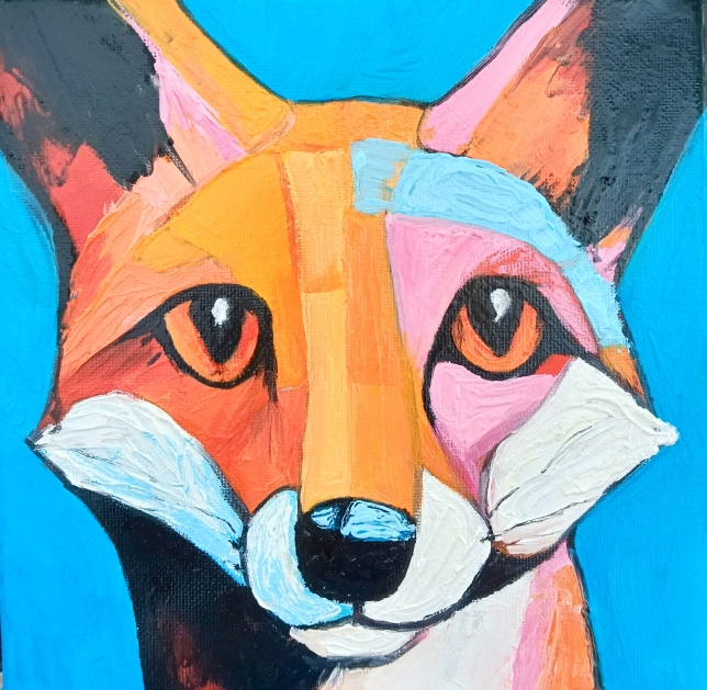 Painting for sale online - Colorful Fox