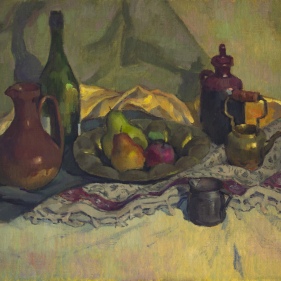 Painting for sale online - Still life in olive tones