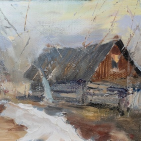Painting for sale online - April in the village