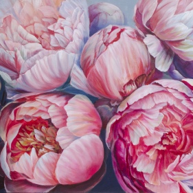 Painting for sale online - Pink peonies