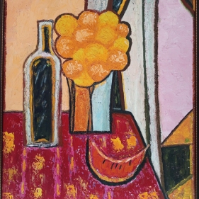 Painting for sale online - STILL LIFE WITH A BLACK BOTTLE