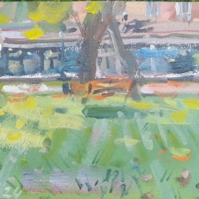 Painting for sale online - Morning in the park