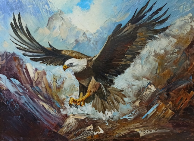Painting for sale online - High in the sky