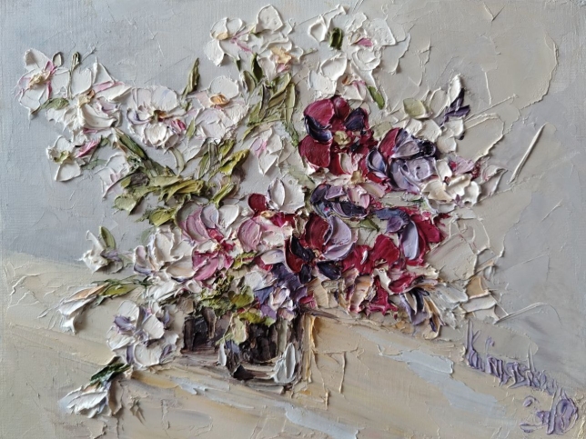 Painting for sale online - Petunias