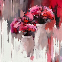 Painting for sale online - Red flowers