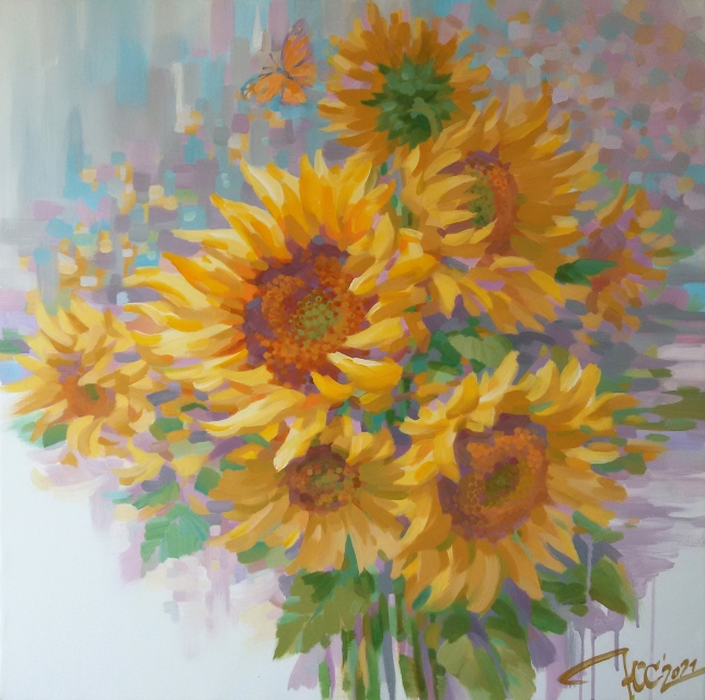 Painting for sale online - Sunny flower