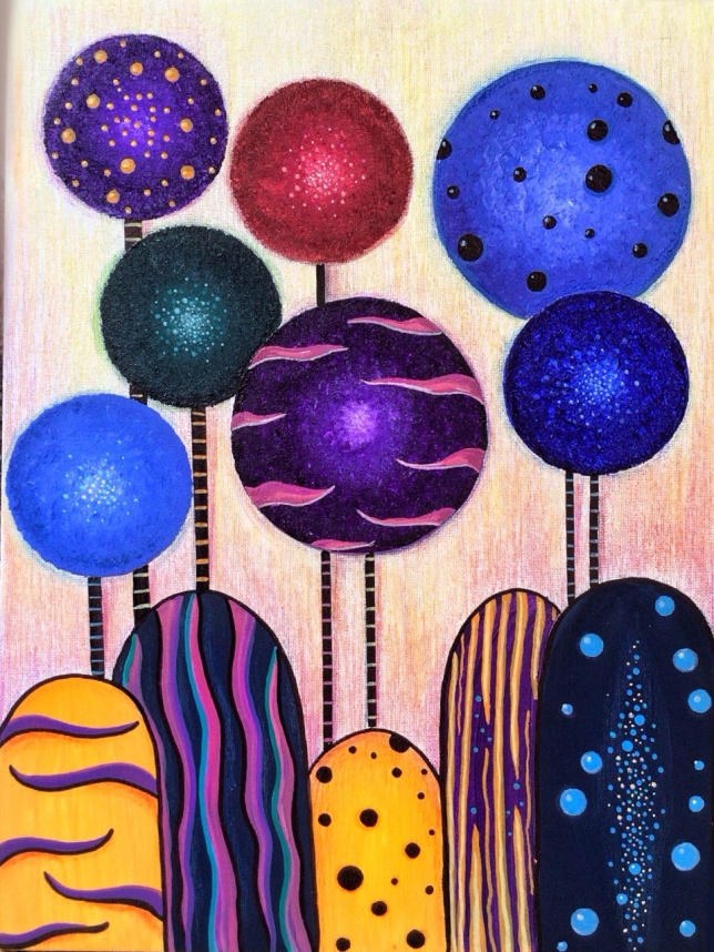 Painting for sale online - Fairytale Garden