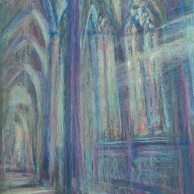 Painting for sale online - Stained glass windows of Cologne Cathedral