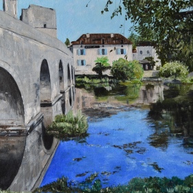 Painting for sale online - Bourdeilles (Dordogne), Hotel Griffons