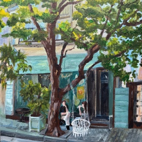 Painting for sale online - Cafe in Batumi