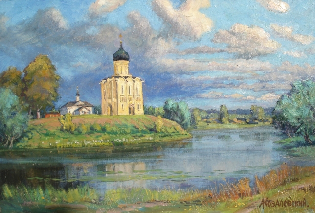 Painting for sale online - Church of the Intercession on the Nerl