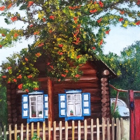 Painting for sale online - A house in the village
