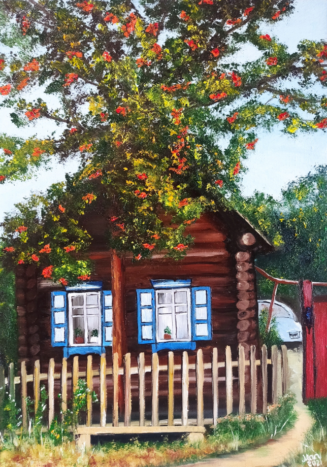 Painting for sale online - A house in the village