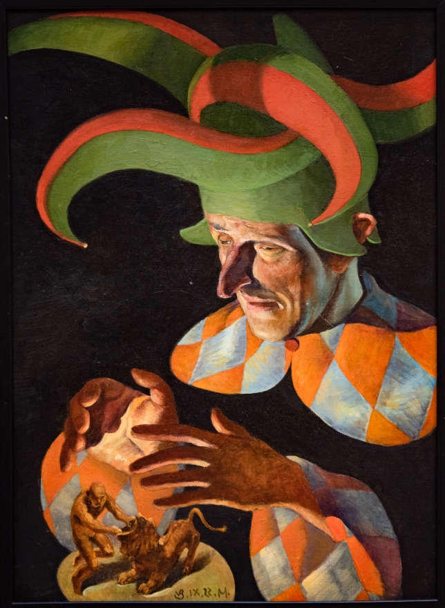 Painting for sale online - The clown with the lion