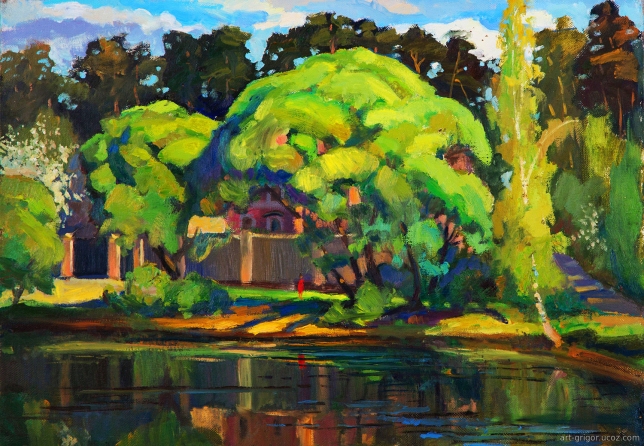 Painting for sale online - Silver forest